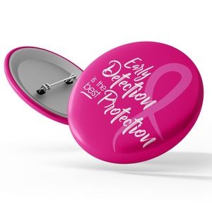 Stock Awareness Button - Breast Cancer Awareness: "Early Detection is the Best Protection"