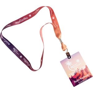 Conference Combo - 3/4" Full Color Lanyard with 3" x 4" Full Color ID Badge