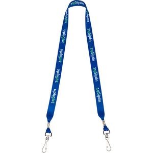 3/4" Heavy Weight Satin Lanyard with Double J-Hooks