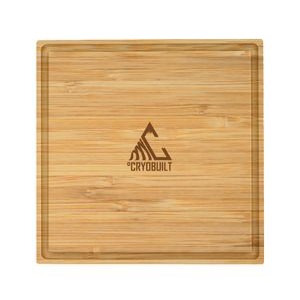 12" Square Bamboo Cutting Board with Juice Groove