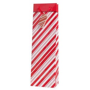 The Holiday Wine Bottle Gift Bag (Candy Cane)