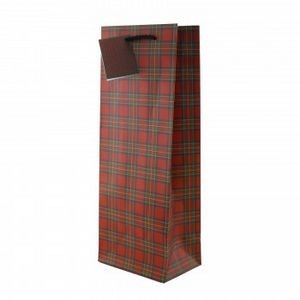 The Holiday Wine Bottle Gift Bag (Red Plaid)