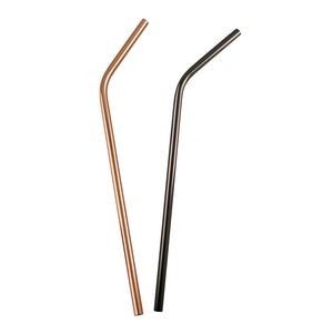 Graphite or Copper Plated Curved Stainless Steel Straw
