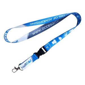 3/4" Full Color Lanyard W/ BUCKLE RELEASE