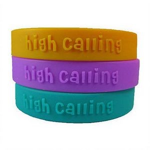 3/4" Embossed Silicone Wrist band