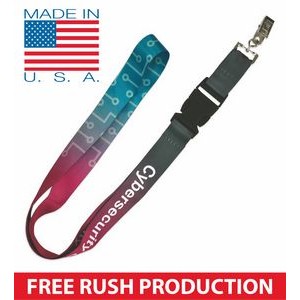 FREE RUSH 5/8" USA Full Color Lanyard
