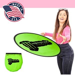 Nylon 10" Full Color Flying Disk With Pouch