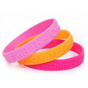 1/2" Embossed Silicone Wrist Band