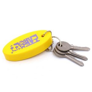 Oval Soft Floater Key Tag Keychain