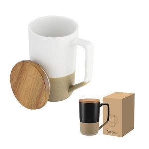 15oz Ceramic Coffee Mug With A Lid