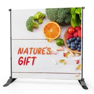 8' X 8' Adjustable Step and Repeat Display Backdrop Banner Stand