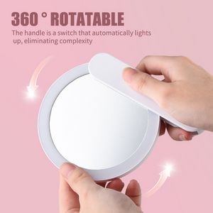 LED Mirror with Swivel Handle