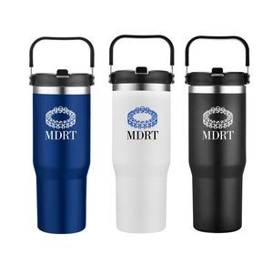 30oz Stainless steel vacuum bottle with carrier