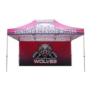 10'x15' Heavy-Duty Tent Canopy With Back Full Wall