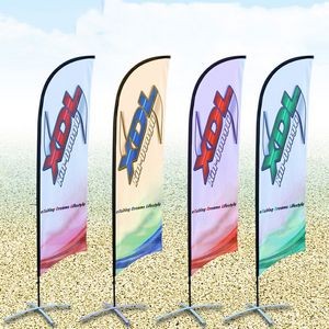 13' Double Side Fiber Glass And Aluminum Sail Flag Signs