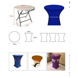 4 Sided Full Color Round Table Clothes