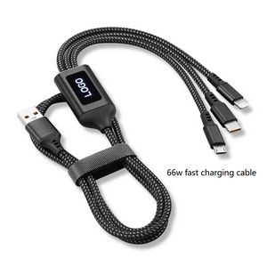 4 In 1 Light Up 66W Fast Charging Cable