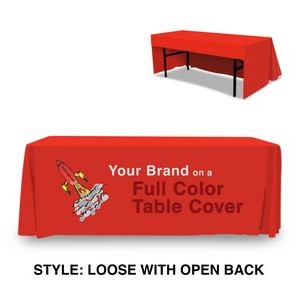 8' Table Cover Standard Throw w/ Open Back
