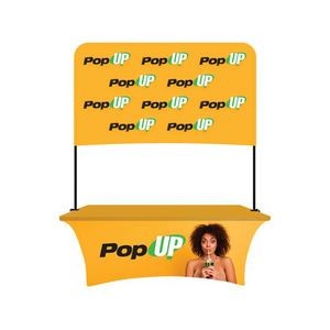 Overhead 6' Table Top Display w/ Open Back Table Cover
