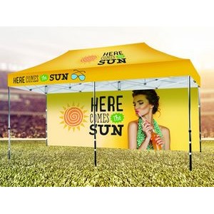 10' X 20' Tent w/ Full Color Canopy and Back Wall