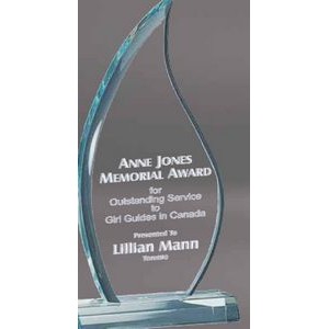 Large Jade Acrylic Flame Award