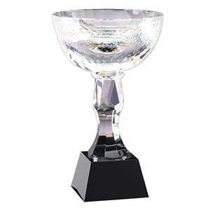 Large Crystal Loving Cup w/Black Base