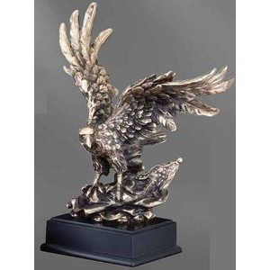 Gold Landing Eagle Gallery Resin Statue