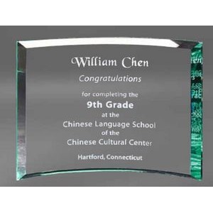 4" x 6" Thick Jade Curved Glass