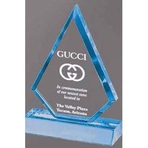 Small Blue Acrylic Triangle Award