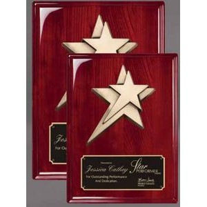 9" x 12" Rosewood Plaque w/Star