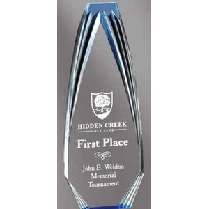 Medium Blue Acrylic Diamond Obelisk Award