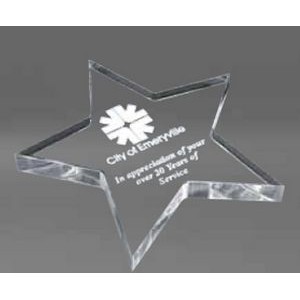 Clear Acrylic Star Paperweight