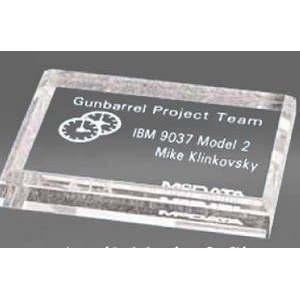 Small Clear Acrylic Rectangle Paperweight