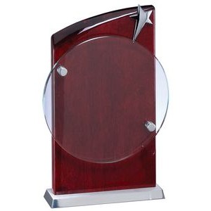 Rosewood Stand w/Round Glass