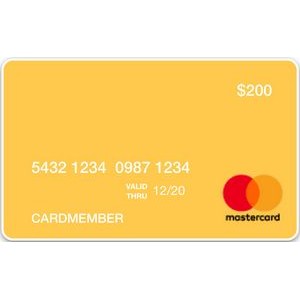 Custom $200 Prepaid Payout MasterCard