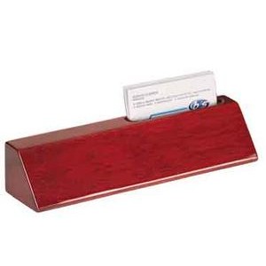 Rosewood Piano Finish Desk Wedge with Card Holder