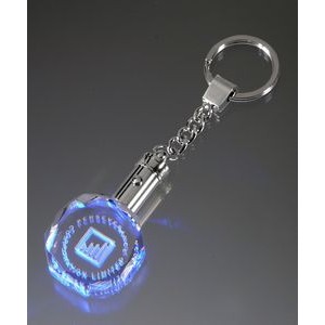 Crystal Octagon Keychain