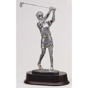 Resin Female Golfer Statue