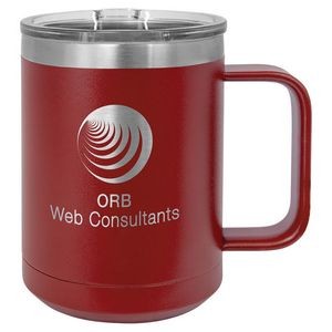 15 Oz. Stainless Steel Coffee Mug - Red
