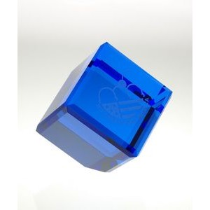Blue Crystal Standing Cube