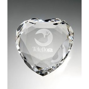 Faceted Heart Paperweight