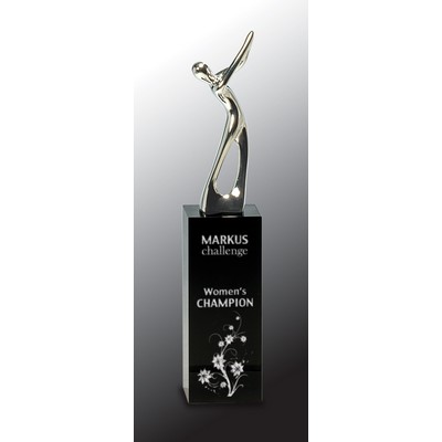 Crystal Pedestal Golf Award