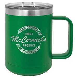 15 Oz. Stainless Steel Coffee Mug - Green