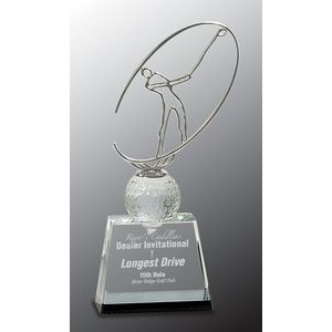 Crystal Metal Golf Award