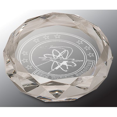 Faceted Round Crystal Paper Weight
