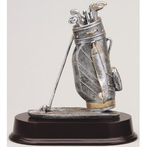 Resin Golf Bag Statue