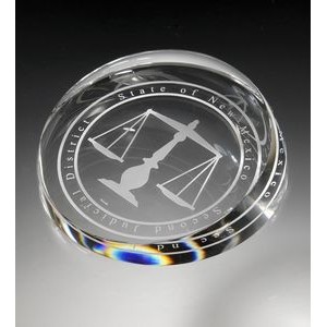 Clear Corona Paperweight