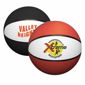 7" Mid-Size Rubber Basketball Colors