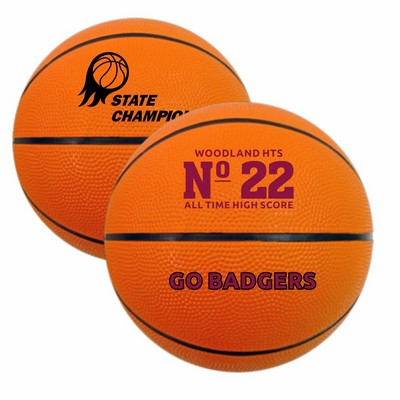 7" Mid-Size Rubber Basketball