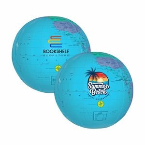 16" Globe Beach Ball - Blue